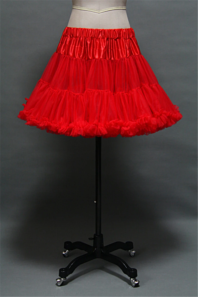 Short Petticoat 2016 A Line Cheap Petticoats for Wedding Dress Prom Cocktail Black White Red Tulle Bridal Petticoats Underskirts