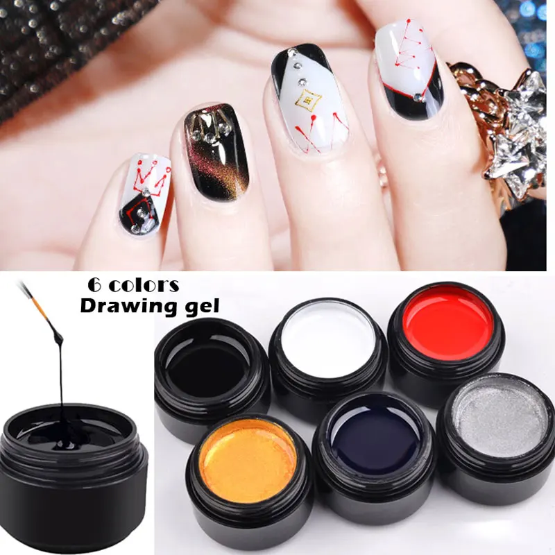 

Beateal Gel Spider Line Nails Art Spider Gelpolish UV Colors Painting Gel Nail Polish Spider Gel Lacquer 8ml Top Base Primer