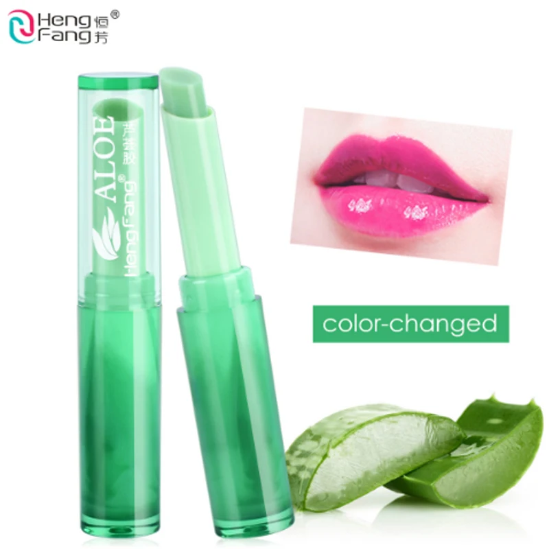 

Hengfang brand Aloe Vera Gel Temperature Changed Lipstick Waterproof Lip Balm Moisturizer Lips Makeup Lasting