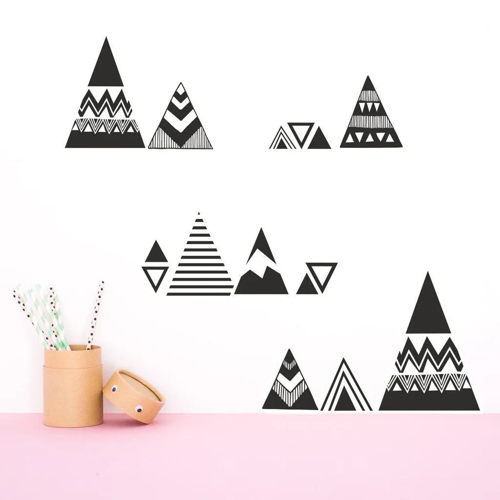 Nordic Modern Mountain Wall Sticker Home Decor Cute Mountain Wall
