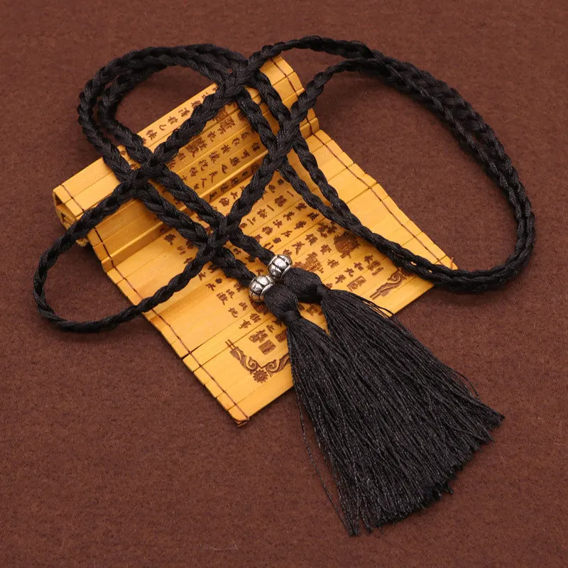 2PCS Polyester Two Head Rope Tape Tassels Home Textile Curtain Clothing Pendant Craft Tassels DIY Clothing Decoration Material