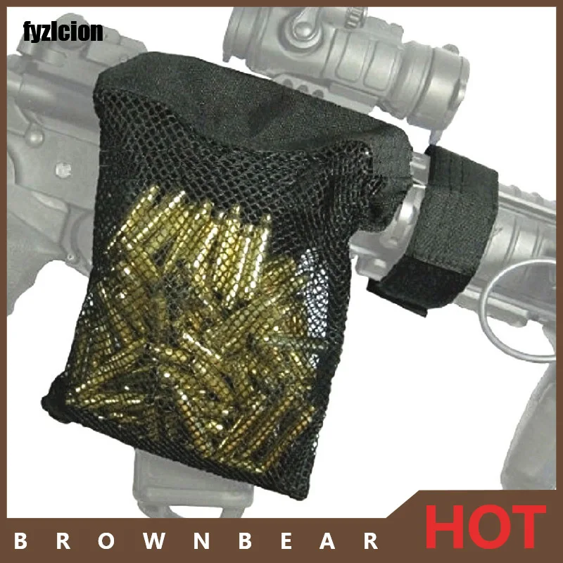 

Tactical AR 15 Ammo Brass Shell Catcher Mesh Trap Zippered Closure Quick Unload Nylon Mesh Bag Capture
