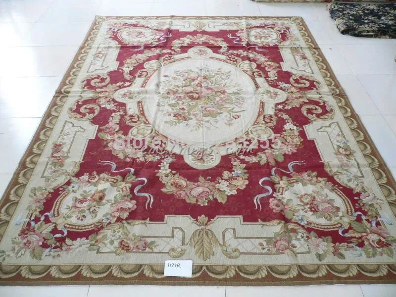 

Designer Throw Hand Stitched Needlepoint Art Woven Table Decor Art Carpet Wool Knitting Carpets