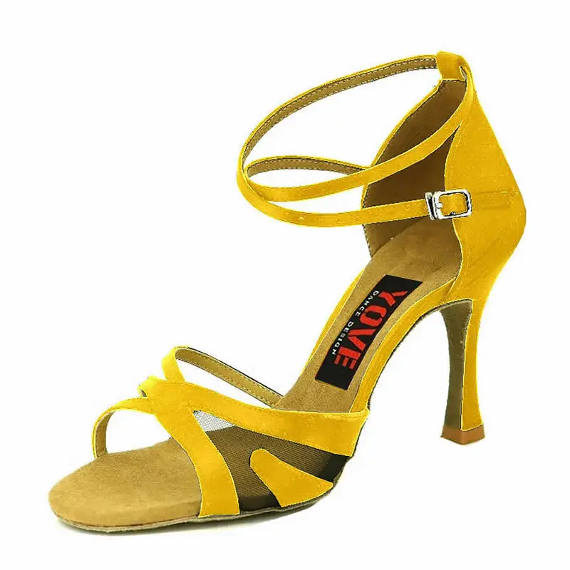 YOVE стиль LD-3175 танцевальная обувь Бачата/Сальса Танцевальная обувь женская танцевальная обувь - Цвет: Yellow