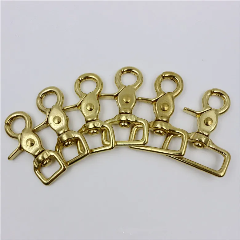 

2Pcs 14-38mm Solid Brass CARABINER Lobster Clasps Swivel Claw Hook Keyring Key Chain Keychain Pendant DIY Accessories