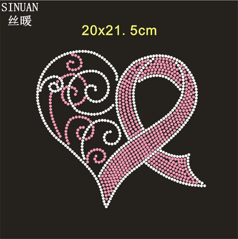 

SINUAN Iron On Motifs Hot-Fix Rhinestones Heart Rhinestone Decorations Glass Garment Stone Crystal Decorations For Clothes