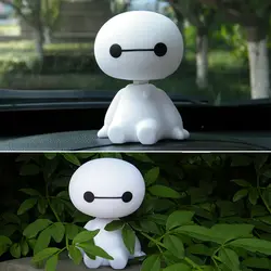 Качающаяся голова Кукла мультфильм пластик Baymax робот фигурка автомобиля украшения авто интерьерные украшения большой герой игрушки