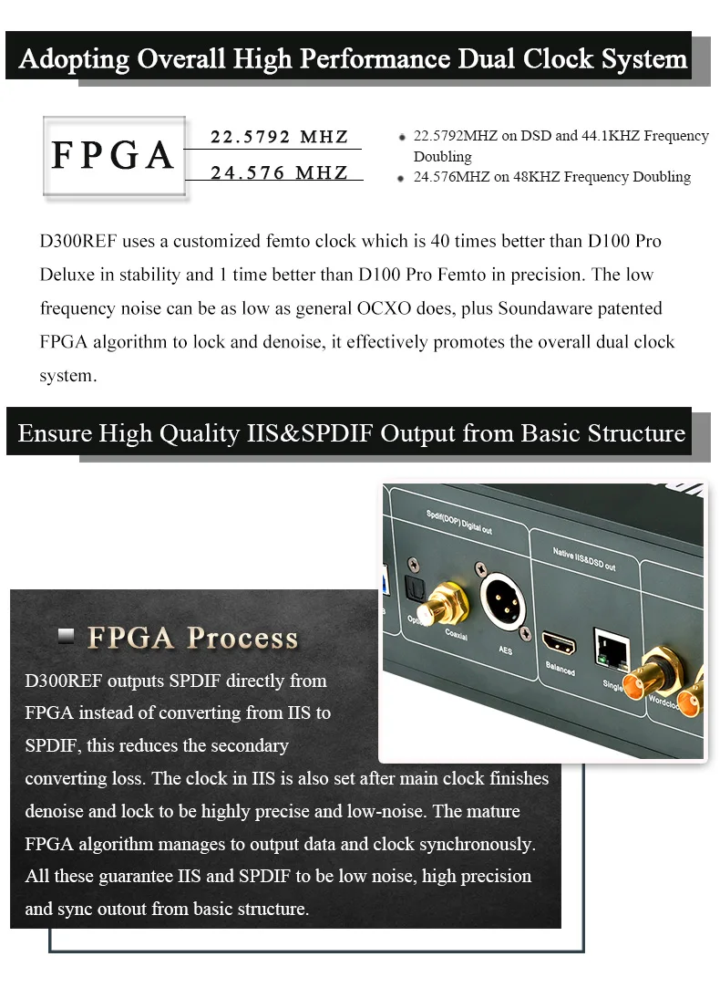 Soundaware D300REF эталонный уровень следующего поколения PCM& DSD Цифровая Музыкальная сеть транспорт USB интерфейс фемто-часы