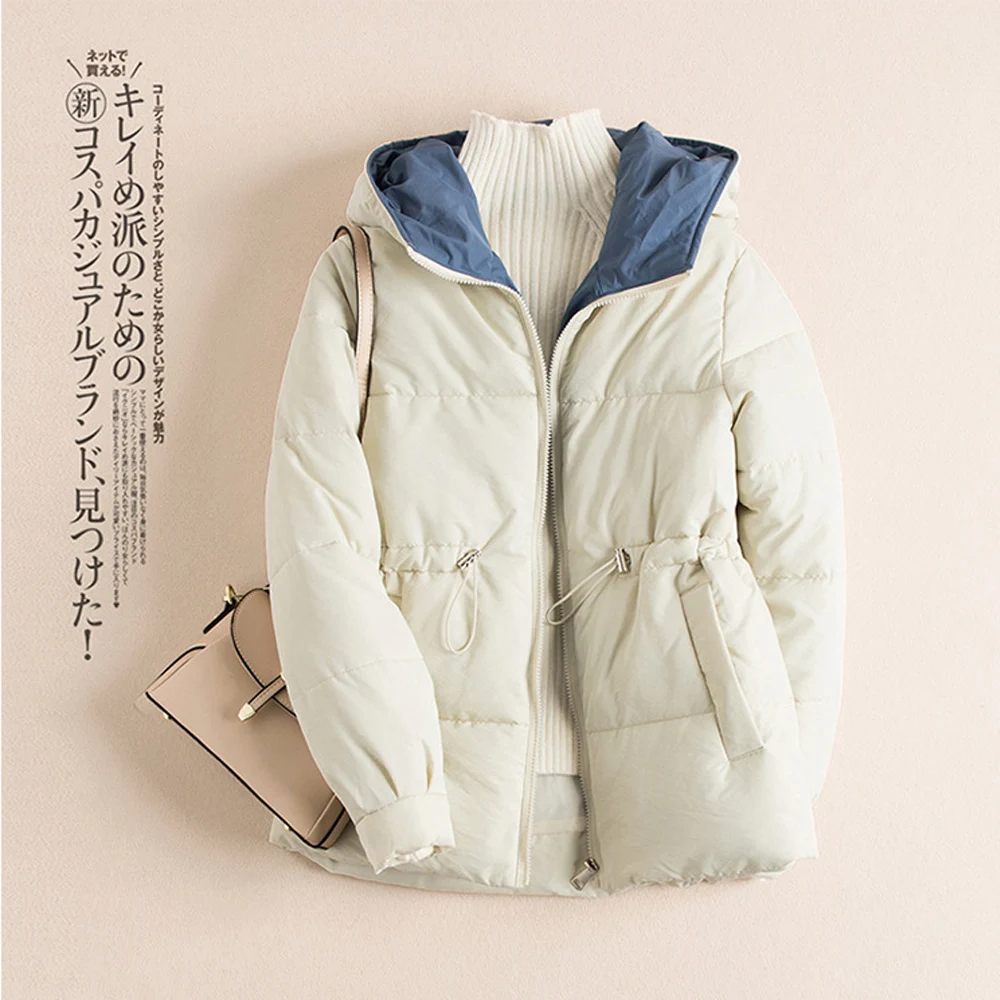 

New arrival Down jacket pure color with thick down clothes hidden-interlocking hooded cotton-padded jacket 903