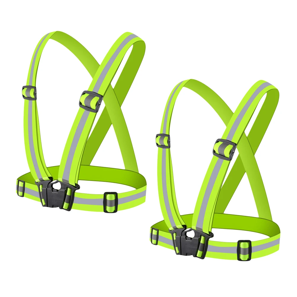 

2PCS Elastic Adjustable Multi-function Security High Safety Vest for Outdoor Activity