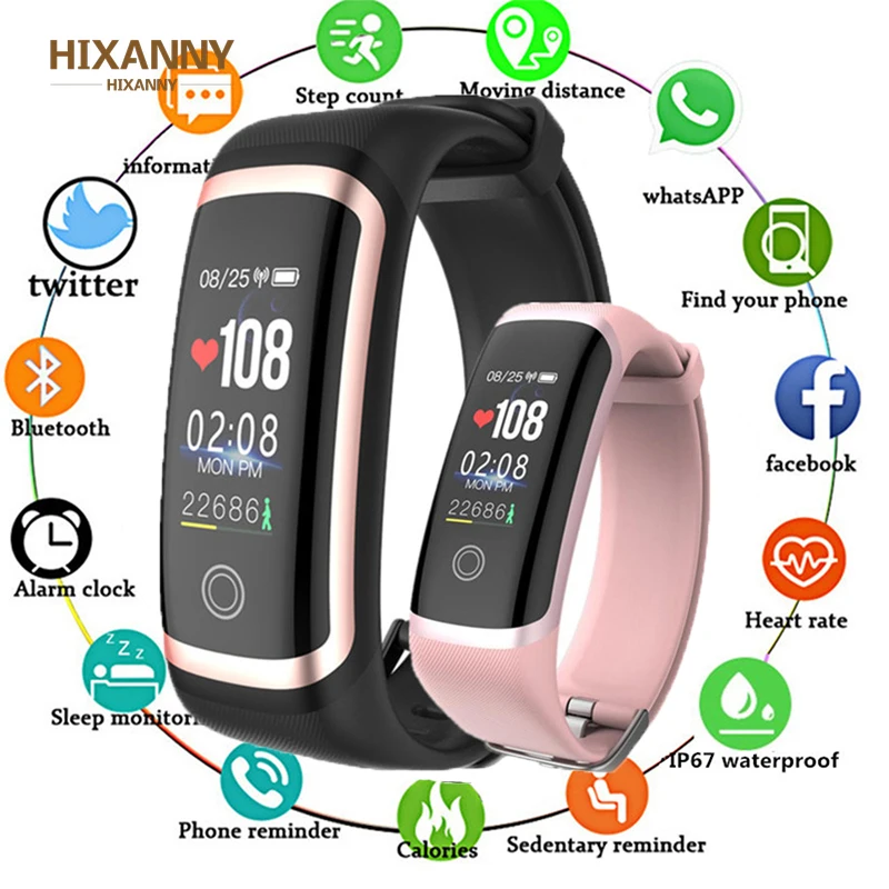 

Fitness Tracker Newest Chip Nrf52832 Watch Real-time Dynamic Heart Rate Blood Pressure Monitor Smart Bracelet Band PK Mi Band 4