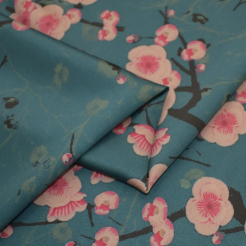 Imitation of Gambiered Canton Gauze Printed Polyester Fabric For Dress