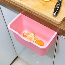 Hot Hanging Kitchen Waste Bin Hanged Cupboard Door ECO PP Simple Garbage Bin Scrap Storage Box Free Shipping -35