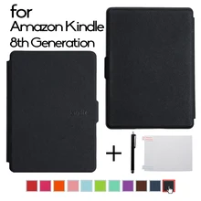 Premium Folio PU Cubierta Elegante de Cuero Para El Amazonas Nuevo Kindle e-reader 6 “pantalla 2016 Release octava Generación (Auto Estela/Del Sueño)