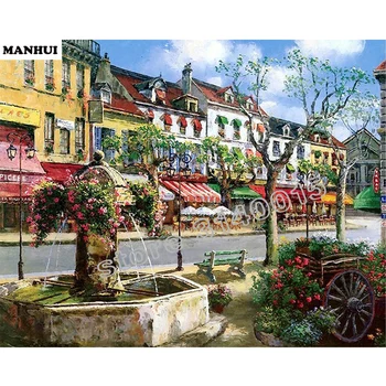 

Diamond drawing Oil painting street diamond painting cross stitch spuare diamond sets decorative full diamond embroidery BCD042