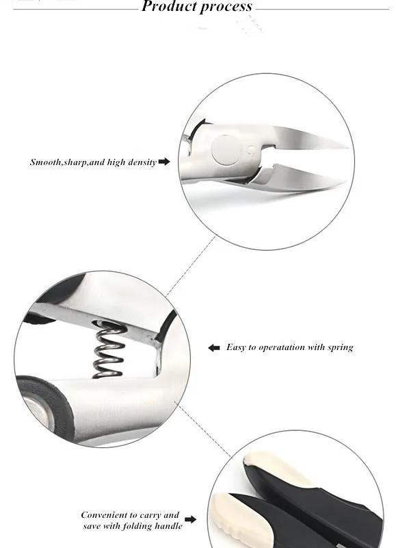 Профессиональная Нержавеющая Сталь Многофункциональная ножницы для кутикулы кусачки, складные косметические плоскогубцы с пилкой для ногтей и выбора ногтей