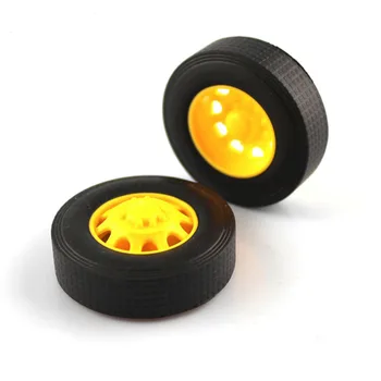 

4xpcs DIY 3 * 42mm Truck Rubber Wheel Model Wheel Technology Production Truck Front And Rear Wheel Material Spare Parts