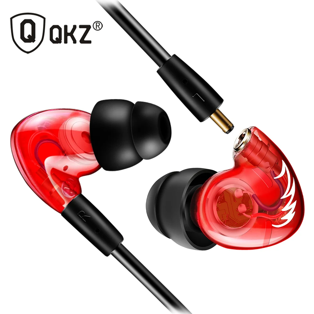 Image Original QKZ DM300 Phone Headset In ear Earbud Earphone with Mic Sports Wire Earphones Fone for Android IOS System