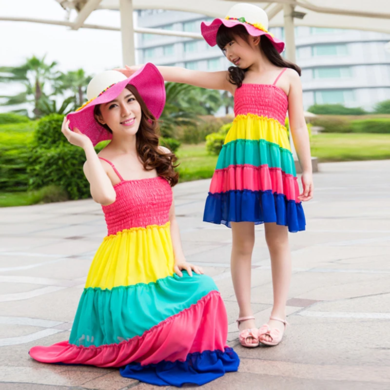 Mother Daughter Dresses Matching Clothes 2016 Summer Autumn Sandy Mother Daughter Dresses Matching Clothes 2016 Summer Autumn Sandy Beach Family Clothing Mom And Daughter Dress Outfits-in Family Matching Outfits from ... - Mother Daughter Dresses Matching Clothes 2016 Summer Autumn Sandy