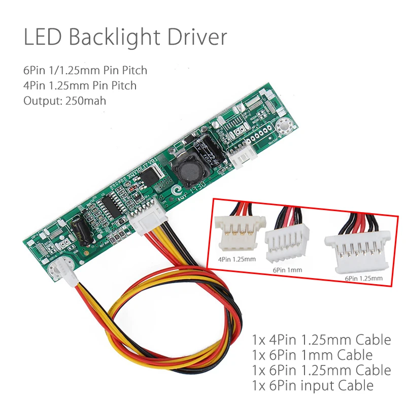 

19/21.5/22" XQY10L17 V9 Universal Inverter Backlight LED Driver WLED Constant Current Board LED Strip Tester For 4Pin 1.25mm/1mm