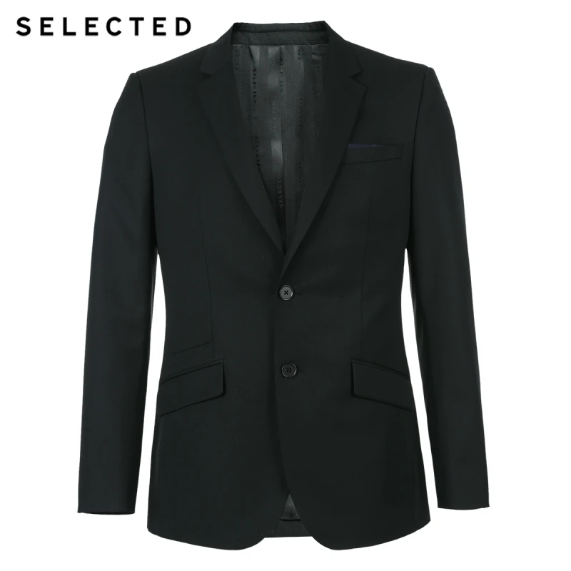SELECTED Men's Wool-blend Slim Fit Business Blazer T|41815Y503