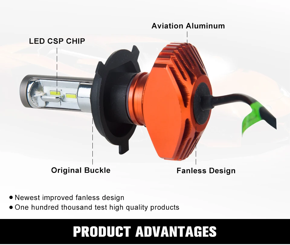 Zdatt AcooSun H4 Led Car Fanless Bulb H7 Led Auto headlight H1 H11 Fog Lamp 6500K DC12V 9006 Led CSP Chips 80Wset 9005 LED Auto Light (2)