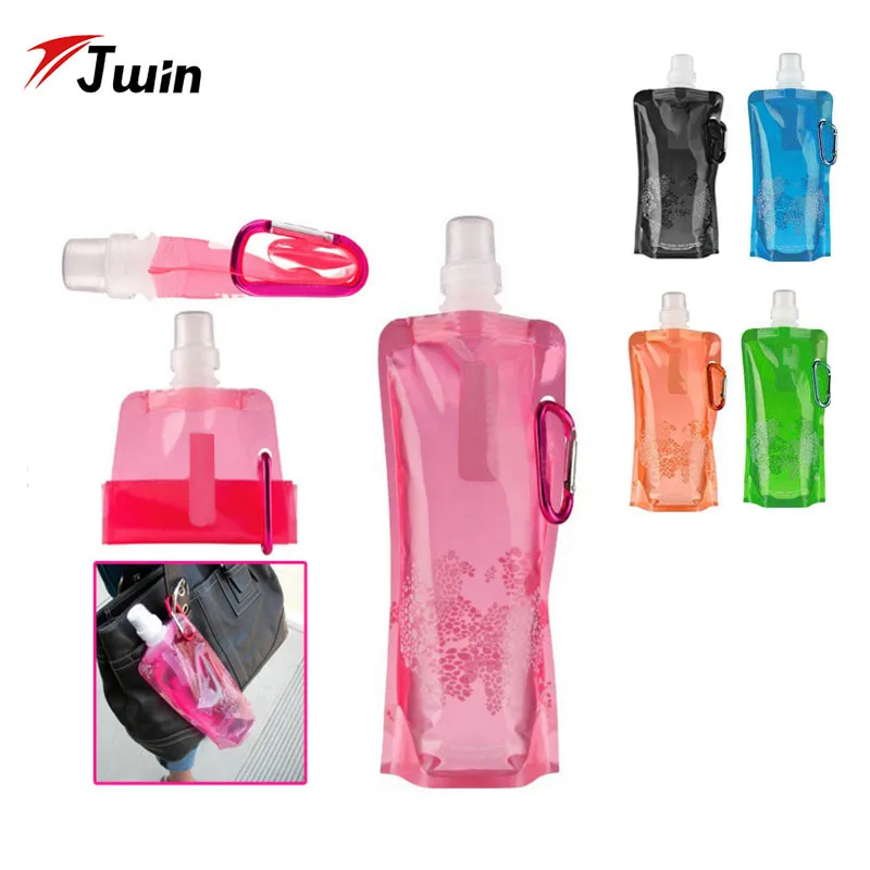 

Portable Foldable Water Bag With Soft Flask Bottle Outdoor Sport Hiking Camping Water Bag