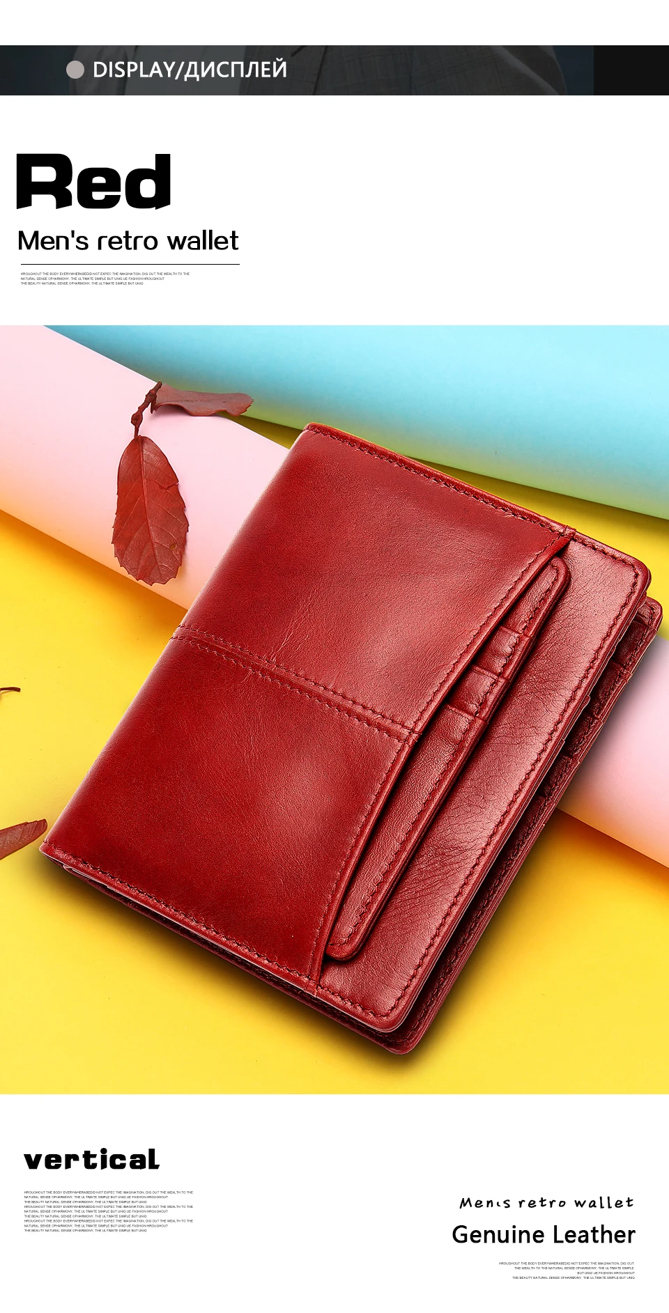 Small Women's Wallet Male Wallets for Credit Card Leather Genuine Purse for Men Card Holder Short Clutch Money Bags 23