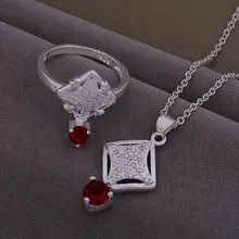 ; высокое качество; серебряные ювелирные изделия ожерелье кольцо WT-438