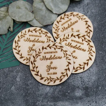 

Custom Wedding Save the Date Magnets, Personalized Wedding Invitation, rustic Magnet Set, Wedding favor magnets