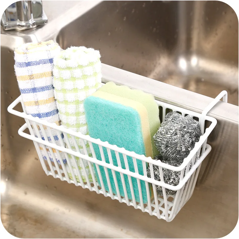 Kitchen Rack Iron Sink Drain Rack Basin Dishwasher Rag Storage Rack