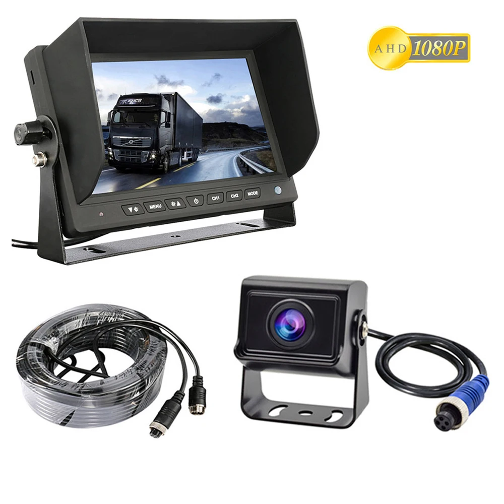 

Accfly AHD 1080p car backup reverse rear view camera for Trucks bus Caravan Van Camper Trailer RV with 5 inch HD monitor