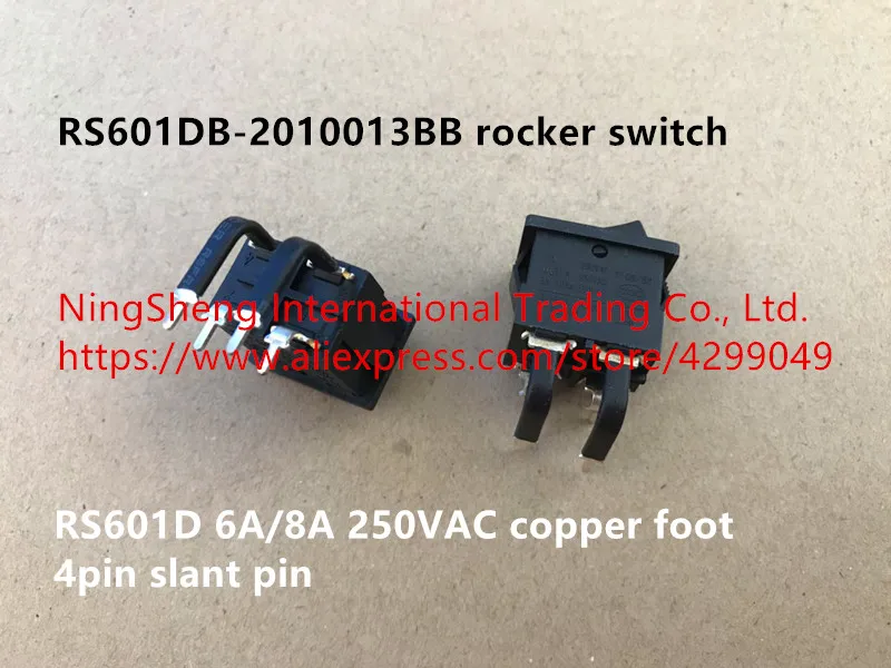 Оригинальный новый 100% RS601DB 2010013BB кулисный переключатель RS601D 6A/8A 250VAC медный ножной