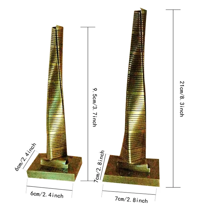 Шанхайская башня, железная модель, украшение стола, аксессуары для украшения дома, Современная столешница, фигурка, украшение, железный сувенир