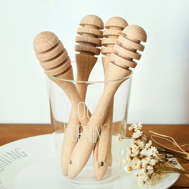Honig Sirup Dipper Stick Server Honig Löffel Edelstahl für Honig Topf Jar