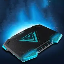 Охлаждающая подставка для ноутбука с 5 охлаждающими вентиляторами 2 usb-порта, задний светильник с подставкой, скорость вращения+/-Регулируемая для ноутбука 15,6 17,3 18 19 дюймов