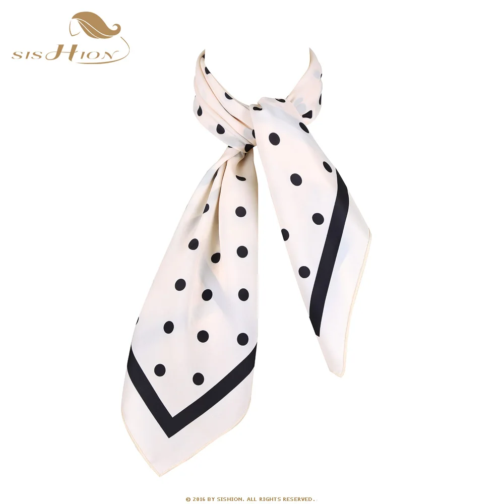 Женский квадратный шелковый шарф в горошек 70*70 см|silk scarf shawl|scarf shawlfashion shawls |