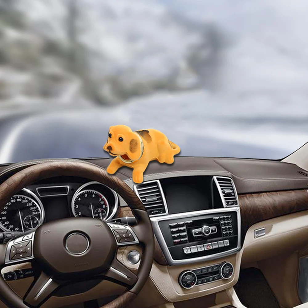 Car Ornaments Automobiles Dashboard Toys Shaking Head Dog Doll Cute Decoration Nodding Puppy Figures Auto Accessories Kids