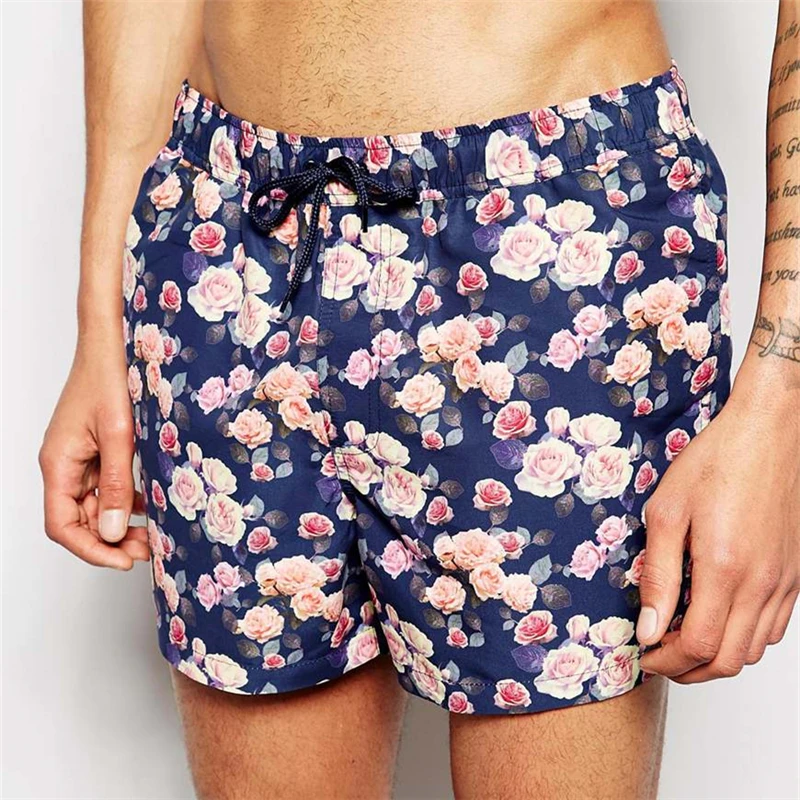 New arrival swimsuit men summer beach shorts breathable swimwear