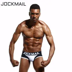 JOCKMAIL 4 шт./лот хлопок для мужчин нижнее бельё для девочек трусики женщин пикантные гей WJ U выпуклая дышащая сетка чашки Слип homme