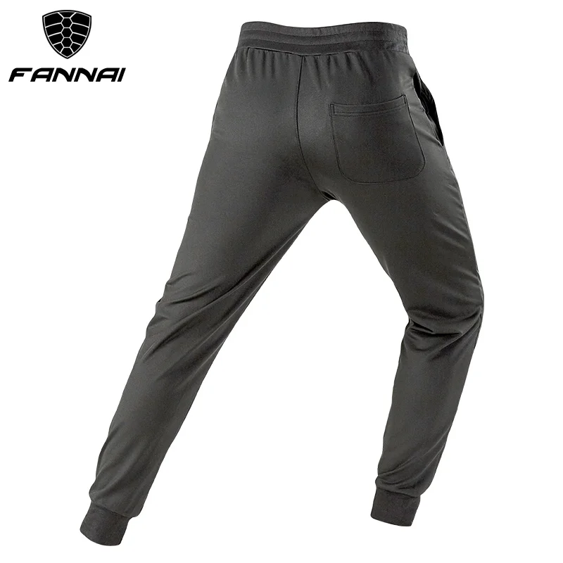 FANNAI Running Pants Men Black Athletic Football Soccer Trainning Drawstring Polyester Breathable Jogger Pants