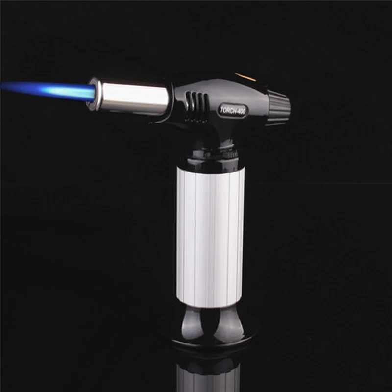 

Outdoor BBQ Metal Lighters Spray Gun Cigar Flame Torch Turbo Butane Refillable Gas Lighter Windproof Kitchen Lighter