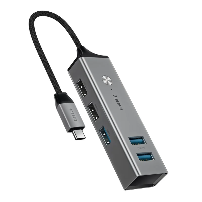 Baseus Мульти USB 3,0 2,0 USB C концентратор Тип C концентратор 5 Порты и разъёмы концентратор USB type C адаптер с индикатором светильник для Macbook Pro ноутбук компьютер - Цвет: Type-C to USB