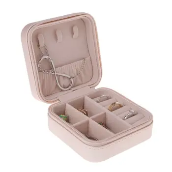 

Portable Jewelry Box Storage Organizer Zipper Portable Women Display Travel Case HG99
