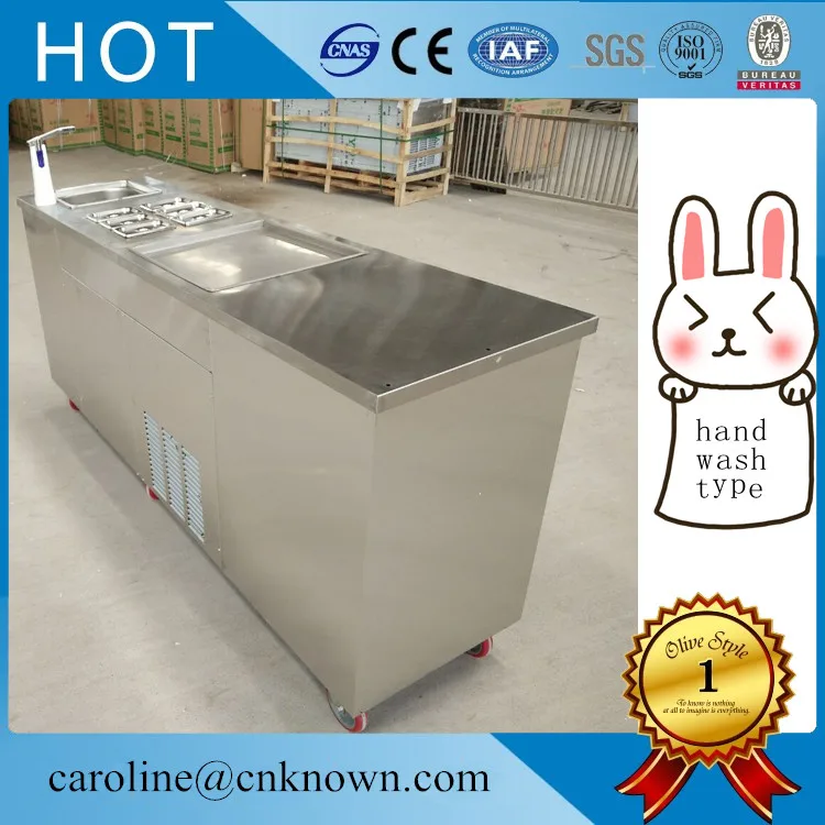

freight free CE Certification fried ice cream machine,fried ice machine, single square pan ice pan machine ice cream machine