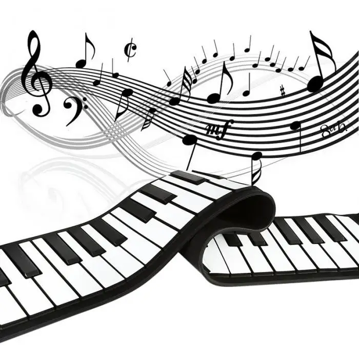Портативная Гибкая цифровая клавиатура фортепиано 61 клавиша 128 тонов ритмы электронные рулонные пианино игрушки BHD2