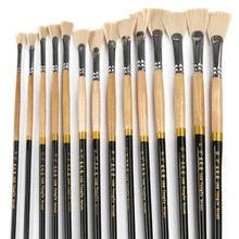 Высокая прочность 13 шт. Роскошные нейлоновые волосы масло краска ing кисти набор акварельный пейзаж рыбий хвост вентилятора Тип контурная краска для письма кисти