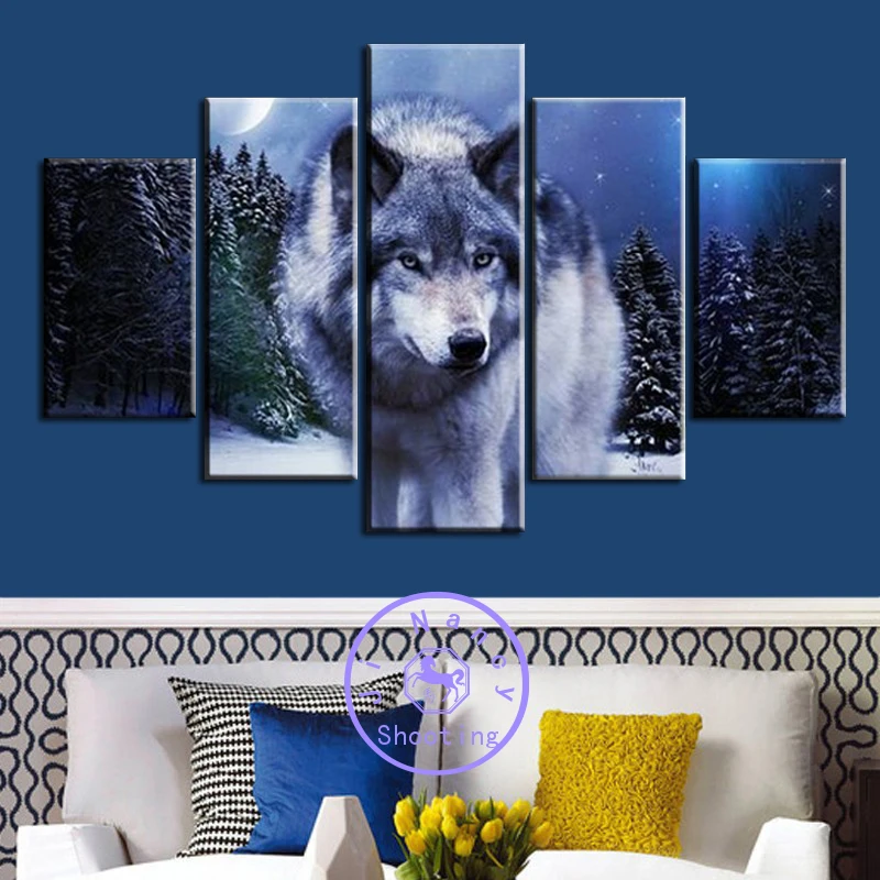 

Wolf Diy Diamond Painting Kits Square And Full Embroidery Diamond Animal Multigang Figure Decorative Painting Wall Art