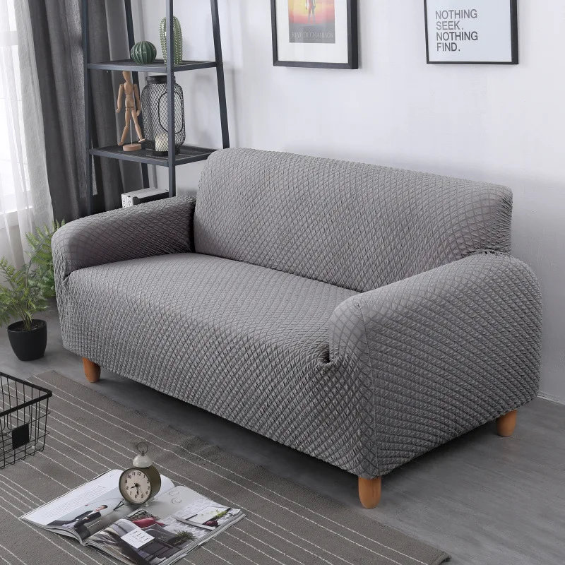 Super thick knit plaid all-inclusive stretch sofa cover cushion. Full anti-slip cover.1-1.9KG | Дом и сад