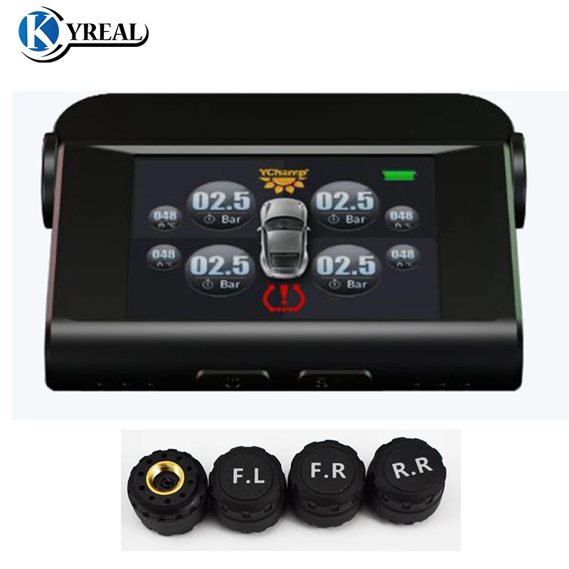 Solar TPMS Tire Pressure Indicator TFT Color Large Screen Pressure